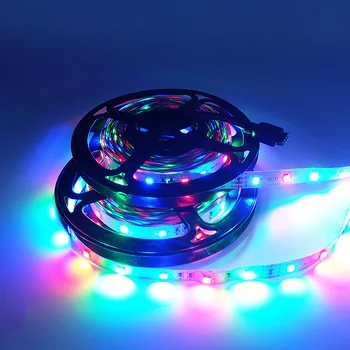 5m RGB 300LED strip gaismas 60LEDs/m SMD 2835 Balts Silti Balts Sarkans Zils LED strip gaismas 12V elastīga virves, Lentes, sloksnes + Adapteris