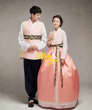 Dienvidkorejas Importēto High-end Hanbok Audums / Līgava, Līgavainis Kāzu Hanbok / Valsts Hanbok korejas Modes Apģērbi