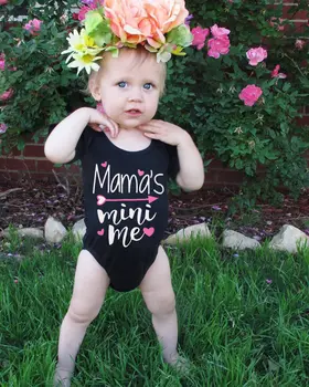 Jaundzimušā bērna Baby Girl Bodysuit Vēstuli, Siltie Vasaras Bodysuits Jumpsuit Tērpiem Vasaras Sunsuit Melnas Drēbes Galvu 2gab
