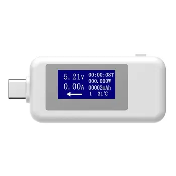 4-30V USB Testeri Tipa C LCD Ciparu Strāva Lādētāja Jauda Testeri USB Lādētāju Strāvas Skaitītājs Voltmetrs