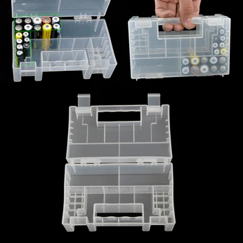 Plastmasas korpuss/Palīgrīki/Turētājs/Tvertnes Akumulatoru Uzglabāšanas Kaste, lai AAA 9V Bateriju R9JB