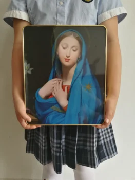 Svētī ģimenes Kristietība, Katolicisms MĀJAS ISTABAS Rotājumu Reliģisko Madonna Jaunavas Marijas māte kristālu Attēlu rāmis LABĀKĀ dāvana