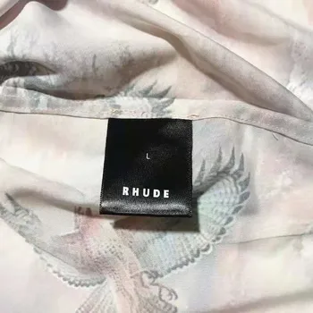 Vislabākais Variants Digitālā druka RHUDE Kreklu apdruka Vīriešu Sieviešu Top Tees RHUDE Krekli vīriešu kleita krekli harujuku