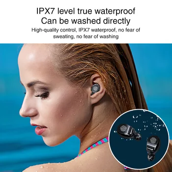 Automātiska savienošana Pārī Mūzikas HIFI Āra Sporta Ausī Ar Uzlādes Lietā Bezvadu Earbuds Touch Kontroli, Bluetooth 5.0 LED Displejs