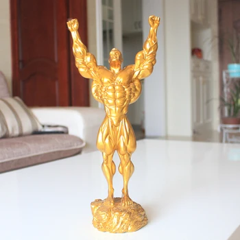 Augstums 43CM Eiropas Radošo šūpoles Pasaules Kausa kultūrisms trofeju Fitnesa muskuļu vīriešu hantele Hercules skulptūru sudraba Automašīnas