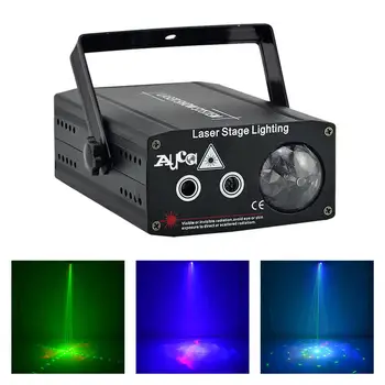 Mini 2 Lēcas RG Gobos Bārs Projektoru Lāzera Gaismas LED Ūdens Viļņu Aurora DJ Puse Mājas Rādīt Kāzu Posms Luces Apgaismojums Proyector