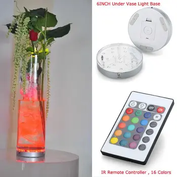 1 Gabals/Daudz Multicolor LED RGB Gaismas Stendu Dizains Akumulatora Barošanu 19 LED Gaismas Bāzi, Svečturi
