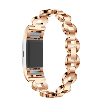 Jaunu Rhinestone nerūsējoša tērauda Ātri Atbrīvot watchband aproce Rezerves siksna aproce Fitbit Maksas 2 smart watch band