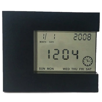 Mūsdienu Elektroniskās Guļamistaba Pulkstenis Ciparu LCD Modinātājs ar Kalendārā, Temperatūra un Mājas Taimeris