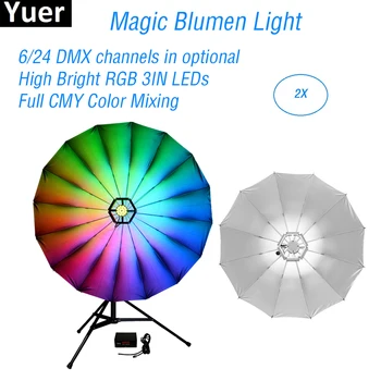 2gab/Daudz Burvju Blumen Spēkā Gaismas Augsta Spilgtas RGB 3IN LED DMX Disko DJ Gaismas LED Skalošanas Efekts puse Krāsu mūzikas Skatuves gaismas