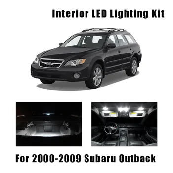 10pcs Balta Auto LED Spuldzes Interjera Kartes Dome Gaismas Komplektu, der no 2000. līdz 2007. gadam 2008 2009 Subaru Outback Bagāžnieka Kravas automašīnas Lampas
