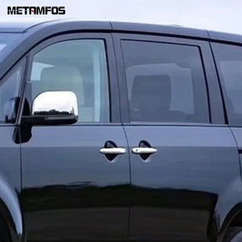 Par Mitsubishi Delica 2020 2021 Hromēti Durvju Rokturi Nozvejas Segtu Molding Apdares Aizsardzības Klp Ārējie Piederumi Car Styling