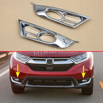 Chrome Miglas lukturi Vāks Priekš Honda CRV 5 2017 2018 2019 CR-V Priekšējās Lampas Pārklājums Molding Piederumi