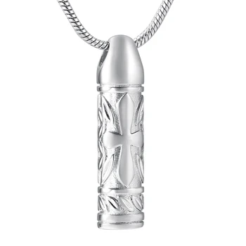 IJD9902 Bullet Dizaina Nerūsējoša Tērauda Kremācijas Kaklarota Piemiņas Pelni Turētājs Piemiņai Urna, Bēru Kulons Rotaslietas