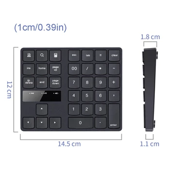 2.4 G USB Bezvadu Ciparu Tastatūru 35 Taustiņus Maksas Ciparu Klaviatūras Portatīvo Klēpjdatoru Mini Numpad Ceļojumu Mājas