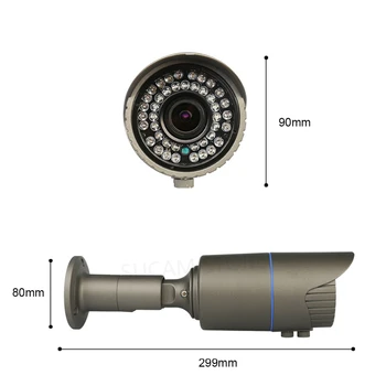 SUCAM 5MP Bullet AHD Varifocal VIDEONOVĒROŠANAS Kameras Āra 2.8-12mm Sony 326 Home Security 5.0 Megapikseļu Videonovērošanas Kameras IS Samazināt