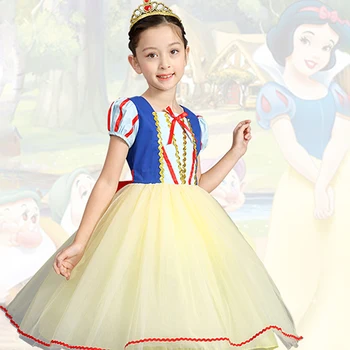 Disney Kids Kleitas Meitenēm Sniega Balts Kostīms Princese Kleita Halloween, Ziemassvētku Cosplay Bērnu Apģērbs Elegants