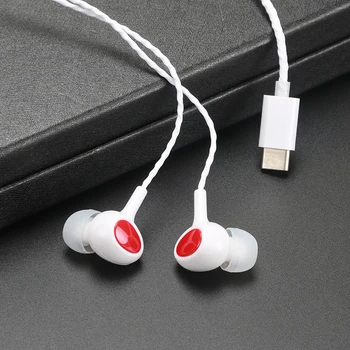 10PCS Karstā 4 Krāsas Tips-C Savienotājs In-Ear Austiņas uz iph ipd Dziļi Bass Vadu Skaļuma Kontrole Earbuds, ausu aizbāžņi, lai Smart Tālruni