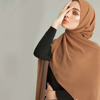 2019 Modes Šifona Sieviešu Šalle Hijab Wrap Musulmaņu Hijab Šalle Šalle tīrtoņa Krāsu Aptīt Šalli arābu Šalles Hijab Šalli/lakatu