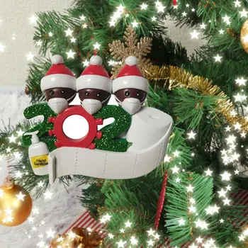 Personalizētu Kulons Ziemassvētku Rotājumi Mini Cute Lelle Apdare Kulons Ar Masku Un Ziemassvētku Cepure