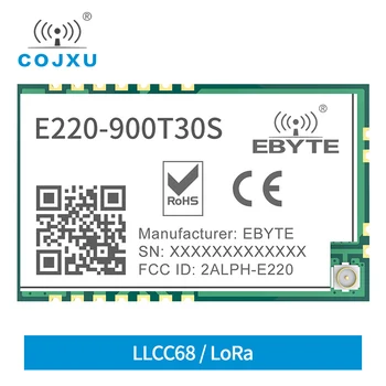 COJXU LLCC68 915MHz LoRa Modulis 10km lielos attālumos 30dBm Bezvadu Modulis UART RSSI SMD IPEX Antena