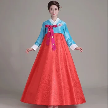 Korejiešu tradicionālās kleita apģērbu hanbok korejiešu kleita kāzu cosplay sieviešu korejas hanbok kostīmu drēbes sievietēm TA432 Y