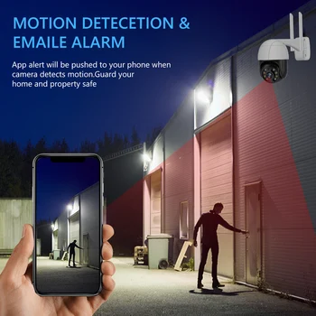 1080P Āra PTZ Drošības Kamera 2MP WiFi Novērošanas Kamera ar Nakts Redzamības divvirzienu Audio Kustības Detektīvs Attālo Piekļuvi
