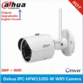 Sākotnējā Dahua IPC-HFW1320S-W 3MP IR30M IP67 iebūvēts SD Kartes slots, WIFI, kamera atbalsta p2p aizstāt IPC-HFW2325S-W IP kameras