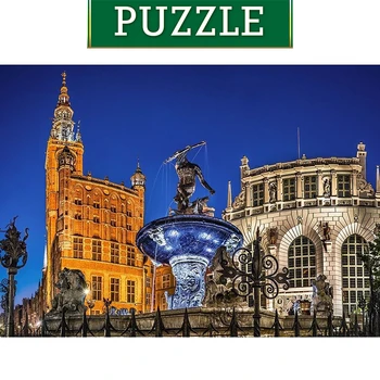 Castorland 500 Gabalu Puzzle Gdaņska Neptūna Strūklaka, Polija 2021. Gadam Jauniem pieaugušajiem, bērni ir kvalitātes jautru izglītības puzzle