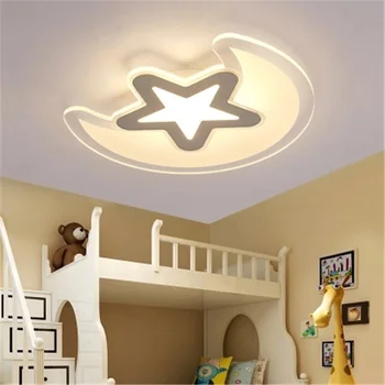 Vienkārši ultra-plānas led griestu lampas radošu personību bērnu guļamistaba zvaigznes, mēness zēns, meitene, istabas apgaismojumu WF613240