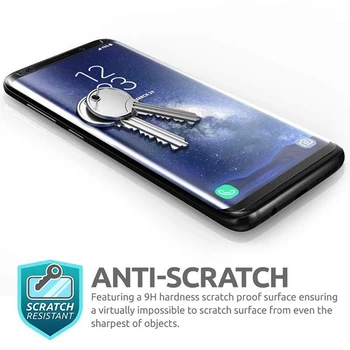 1pc/ 3pcs Izliektas Pilnībā Segtu Rūdīts Stikls Filmu Par Samsung Galaxy S8 S9 Plus aizsargplēvi Pilnībā Izliekta Ekrāna Aizsargs