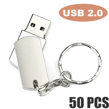 Sākotnējā Metāla USB Zibatmiņas Disku, 1GB 2GB 4GB 8GB USB 2.0 Memory Stick 16GB 32GB 64GB USB Flash Pendrive bezmaksas Custom Logo U Diska