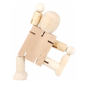 DIY Koka Robots Attēls Modelis Bērniem, Bērnu Izglītības Puzzle Rotaļlietas Bērnudārza Deformatable Stress Atvieglojums