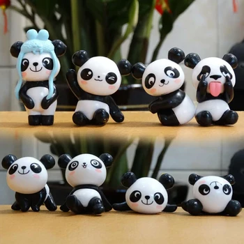 Kūka Apdare Jautrs Karikatūra Panda Dārza Bonsai Mikro Ainavu DIY Ornaments