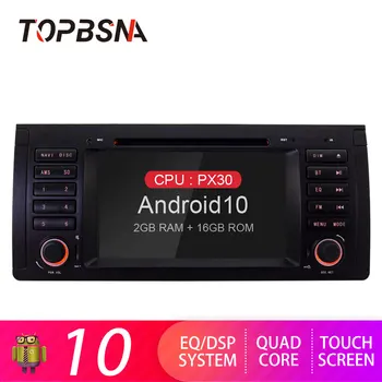 TOPBSNA Android 10 Automašīnas Radio Atskaņotājs BMW X5 E53 M5 5 Sesies E39 GPS Navigācijas Multimediju 1 Din Auto Radio Stereo Automobiļu