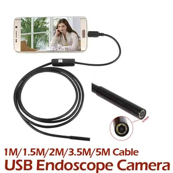 1M Endoskopu Kamera 7MM Mini Android Endoskops Video Kameras Usb Borescope Borescopes Videokameras darbības Joma