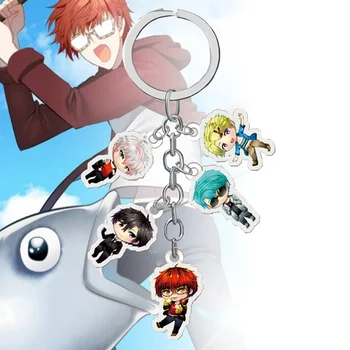 Mystic Messenger Keychain, Anime Rakstzīmes Attēls Kuloni Lelle Metal Keychain Japāņu Anime Multfilmu Atslēgu Riņķi