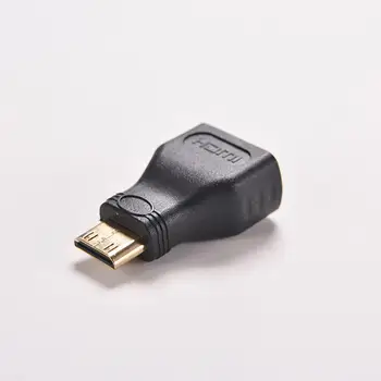 HDMI 1.4 A Sievietes HDMI Mini Mikro B Vīriešu Zelta Pārklājumu Adapteris HDTV Kameras F/M HD 1080P Kabeļa Pagarinājums Savienotājs Konvertētājs