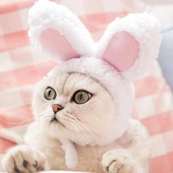 Funny Pet Trušādas Cepure Siltā Kaķis Klp Tērpu Jaunā Gada Puse Ziemassvētku Cosplay Aksesuāri Foto Aksesuāri Cepures No4