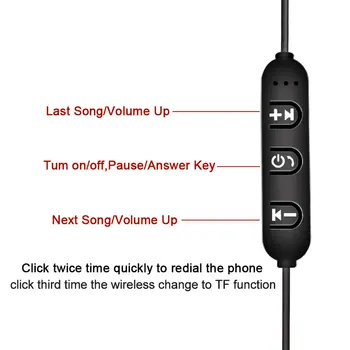 5.0 Bluetooth Austiņas Sporta Neckband Magnētisko Bezvadu austiņas Stereo Earbuds Mūzikas Metāla Austiņas Ar Mic Visiem Telefoniem