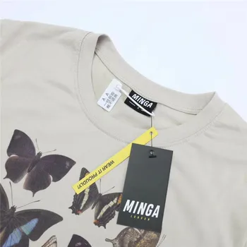 Jaunu Minga Londonas T-kreklu Vīrieši Sievietes 1:1 Vislabākās Kvalitātes Digitālo tauriņš drukāšanas Minga Londonas apģērbu harajuku retro t krekls