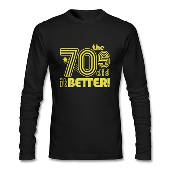 70-To Darīja Labāk, Top Dizaina Tee Krekli, Kokvilnas Vīriešu t-veida Krekls Mens O-veida kakla garām Piedurknēm 3XL Drukāt Gadījuma Pilna Regulāri