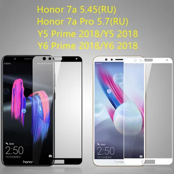 Aizsardzības Stiklu Huawei Y6 Ministru 2018 Y5 Y 5 6 ź5 y 6y Lietā Par Godu 7.a Pro A7 7 7apro Rūdīta Stikla Ekrāna Aizsargs, 9h