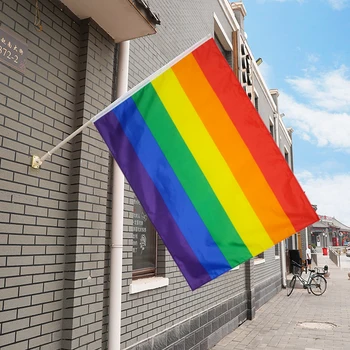90x150cm milzīgs milzu lielas LGBT Varavīksnes Geju Praida Karoga Varavīksnes Poliestera Banner