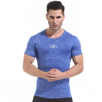 JS343A-Treniņu fitnesa vīriešiem ar Īsām piedurknēm t krekls vīriešiem siltuma muskuļu kultūrisms valkāt Elastīgās kompresijas Slim izmantot apģērbi