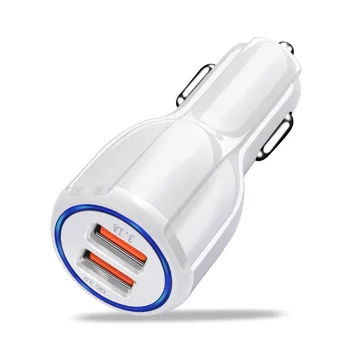 Universal Mini Auto Lādētājs Dubultā USB Quick Lādētājs 3.0 5 Voltu 3.1 Mobilo Tālruņu ipad Ātrs Auto USB Lādētāja Adapteri Plug