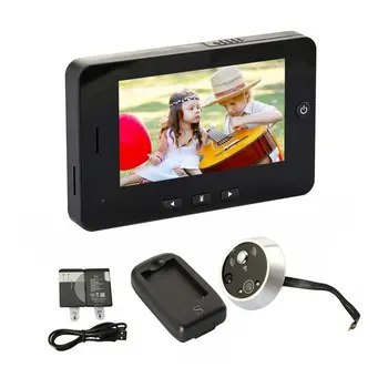 Jaunas Ielidošanas Mājas Digitālās Durvju Peephole Kameras Smart Misiņa Bezvadu Durvju Skatītāju Atbalstu Max 32GB TF Kartes Kustības Atklātu funkciju