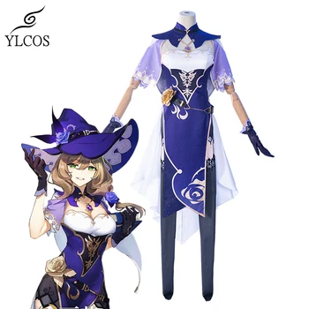Spēle Genshin Ietekmes Kostīmi LISA Cosplay Halloween Puse Spēle Kleita Sievietēm Meitenes Tērps