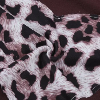 60#Sieviešu Modes Gadījuma Leopard Mīlestība Drukāt V-veida Kakla ar garām Piedurknēm Brīvs T Krekls, Tops sievietēm, vasaras женские футболки футболка