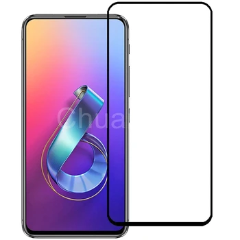 2.5 D 9H Premium Rūdīta Stikla Asus Zenfone 6 6Z ZS630KL Pilnībā Segtu Ekrāna Aizsargs, ar aizsargplēvi par Asus Zenfone 6 2019
